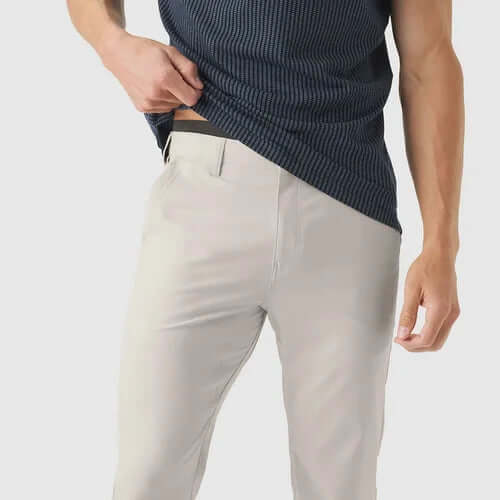 Men's Dirt-Repellent Casual Trousers: Slim Fit Outdoor Pants