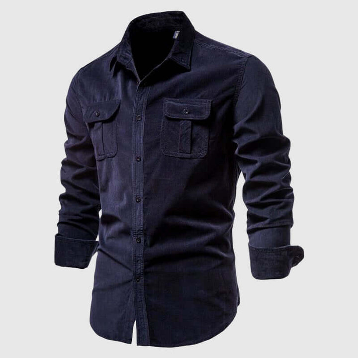 Men's Slim Fit Casual Shirt: Breathable Cotton Blend