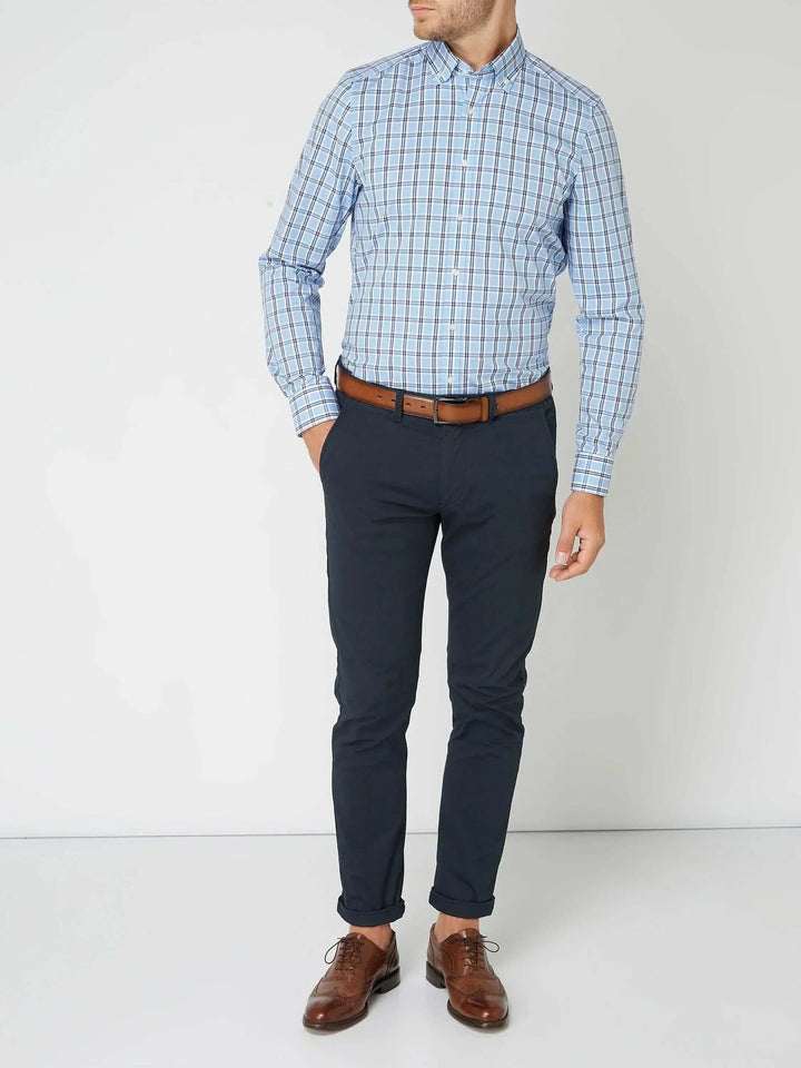 Men's Long-Sleeve Plaid Shirt: Classic & Comfortable