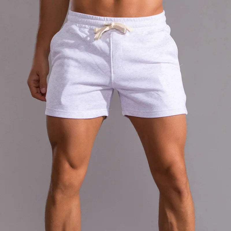 Men's Breathable Cotton Shorts: Elastic Waist, Adjustable Fit