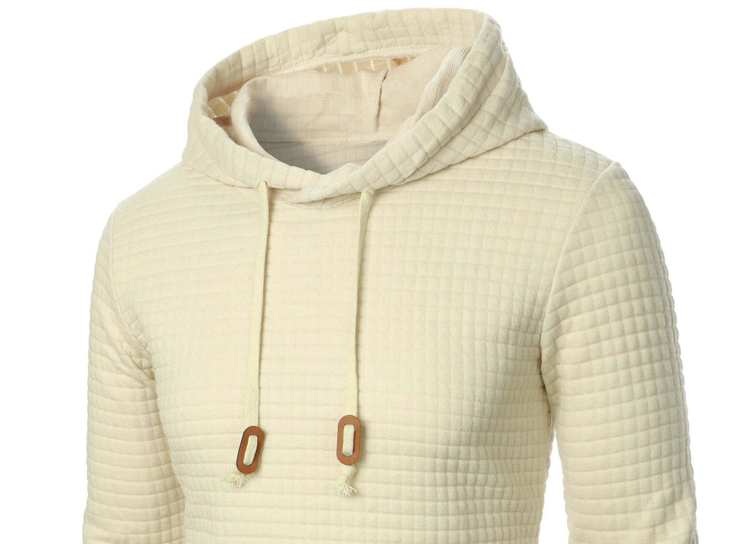 Men's Casual Check Hoodie Sweatshirt