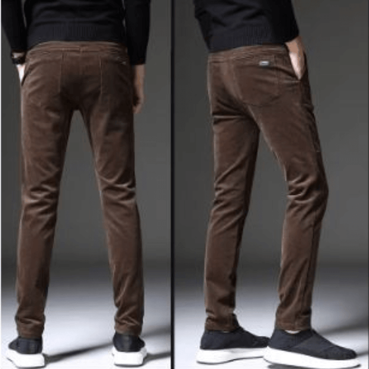 Men's Fleece-Lined Corduroy Pants: Warm & Stylish