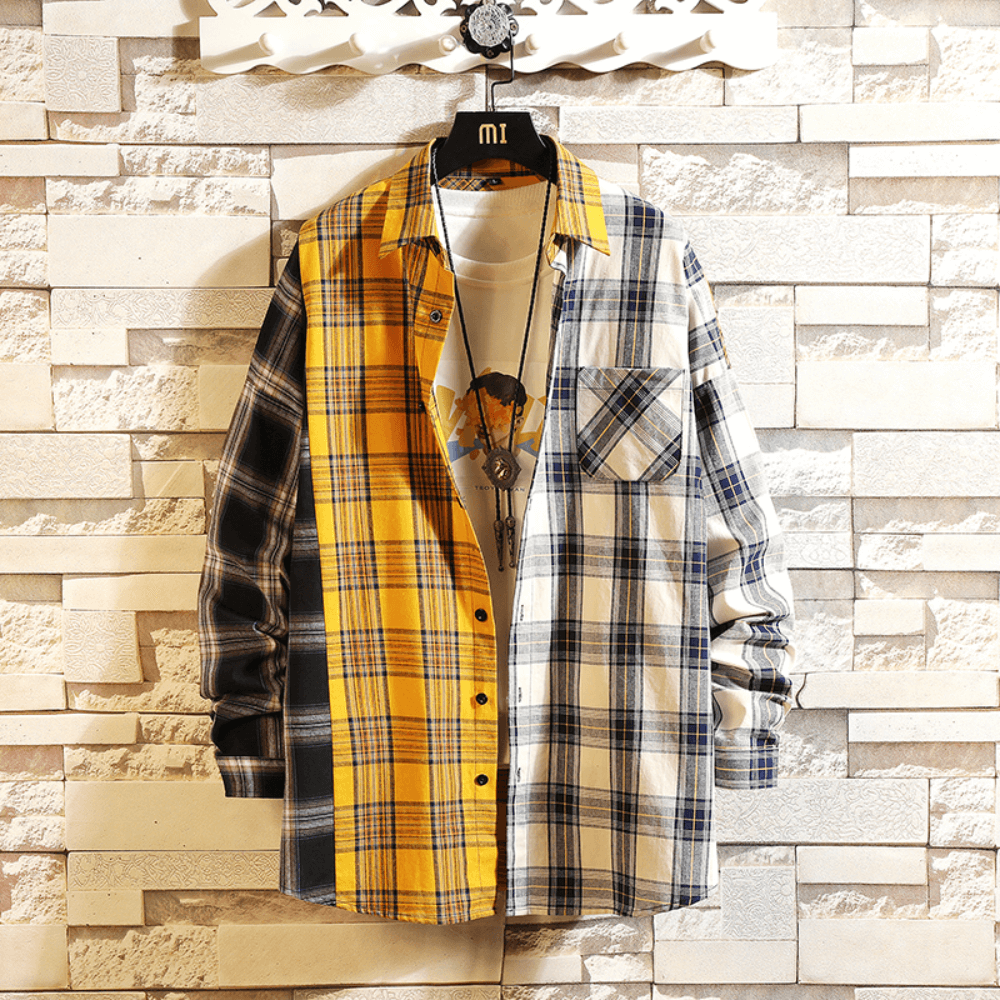 Men's Regular Fit Colorful Checkered Shirt