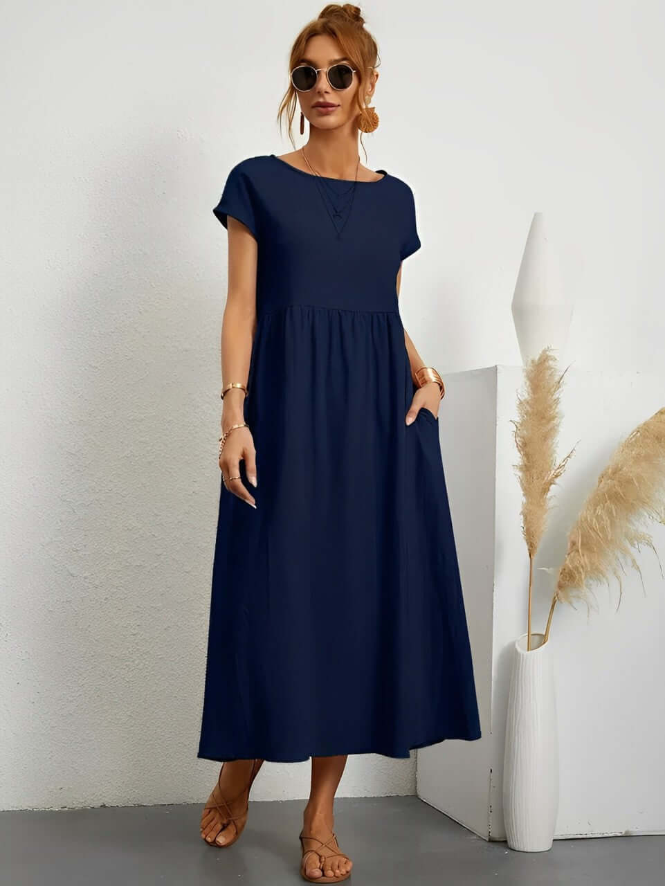 Summer Cotton Dress: Relaxed Fit, Breathable & Comfortable