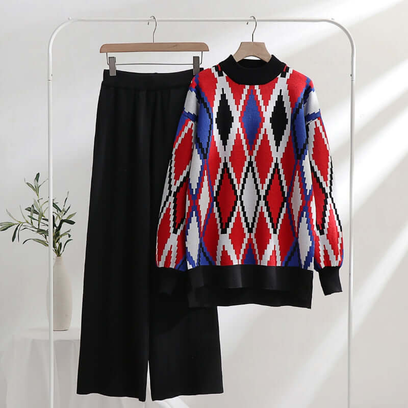 Women's Mosaic Print Two-Piece Set