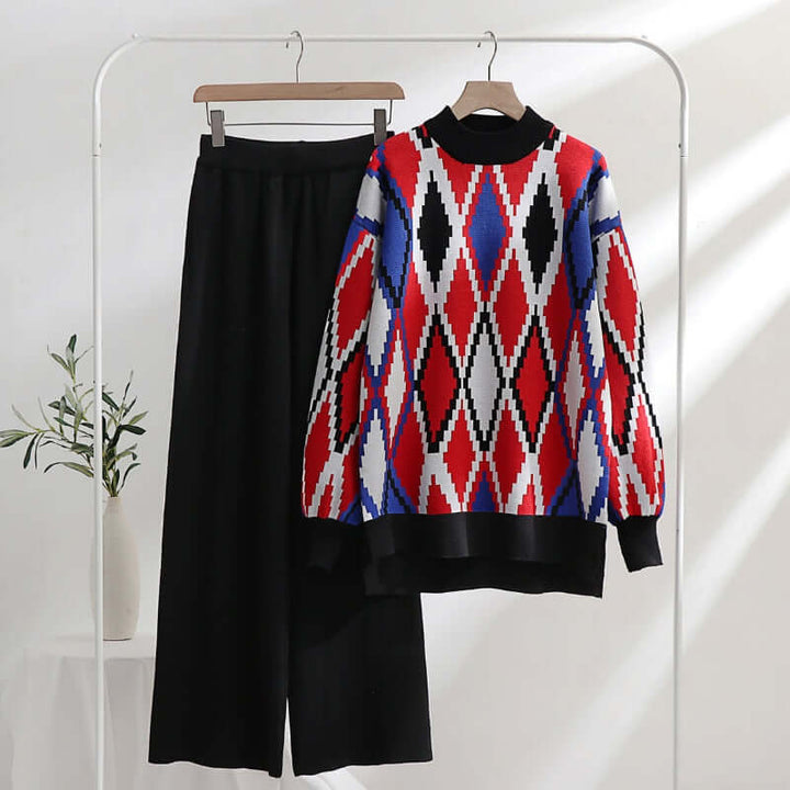 Women's Mosaic Print Two-Piece Set