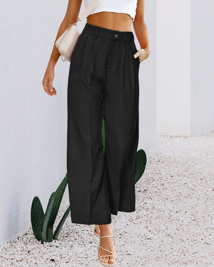 Women's High-Waisted Wide-Leg Trousers
