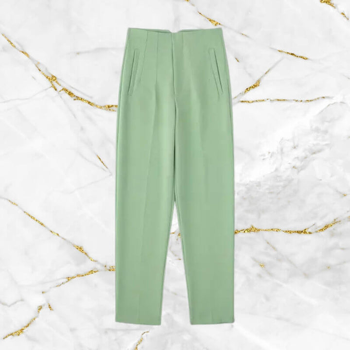 Women's High Waist Pencil Trousers: Vintage Style