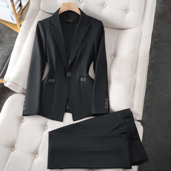 Women's Tailored Blazer & Trouser Set - Professional Formal Wear