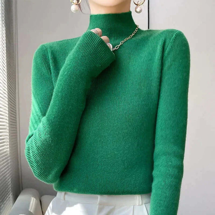 Women's Half-Turtleneck Long-Sleeve Knit Sweater