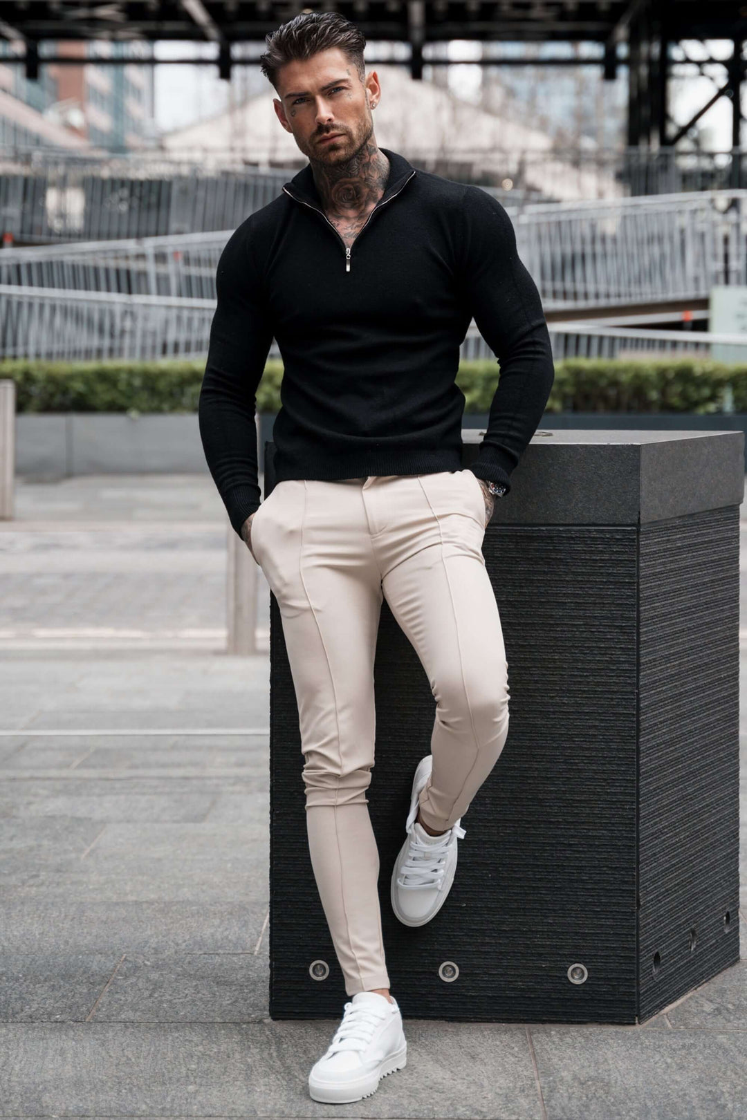 Men's Slim Fit Long Trousers: Stylish & Comfortable