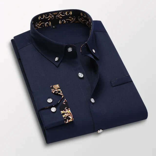 Men's Classic Long-Sleeve Formal Shirt