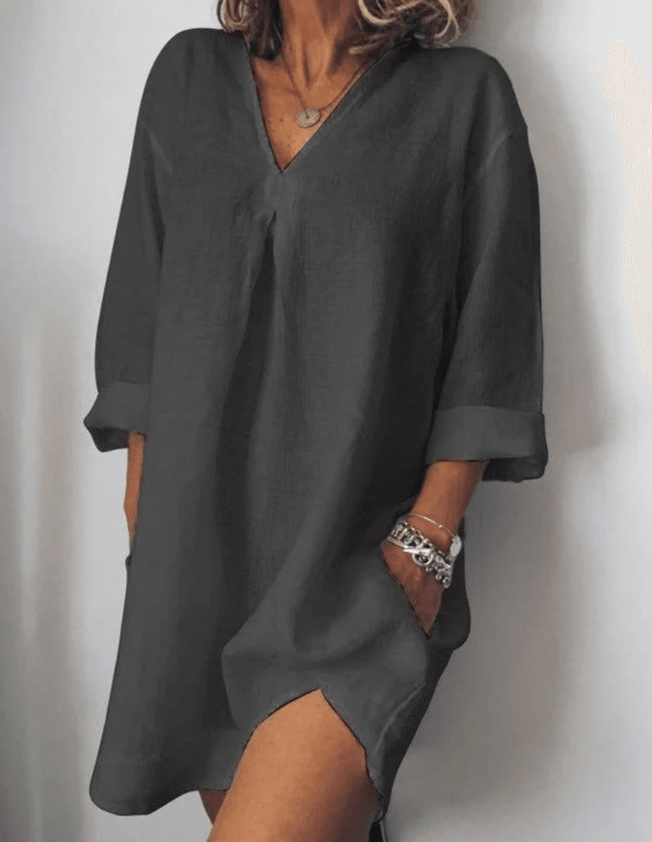 Women's Summer Casual Short Sleeve Midi Dress