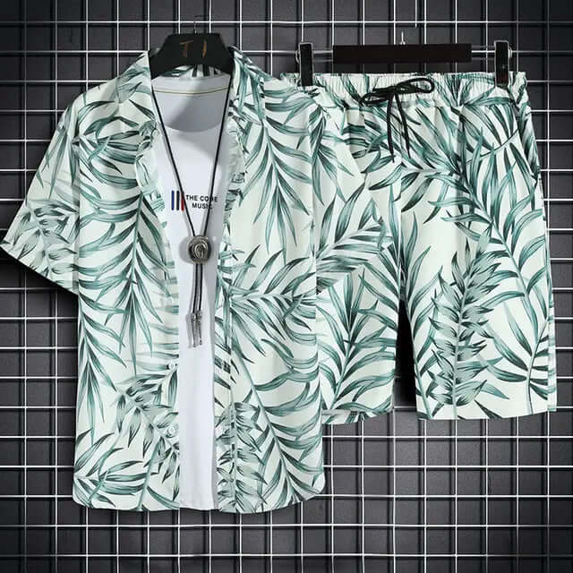 Men's Tropical Print Summer Coords Set