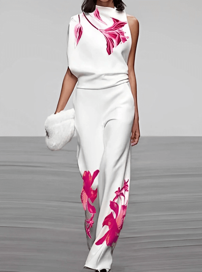 Women's Floral Print Top & Pants Set
