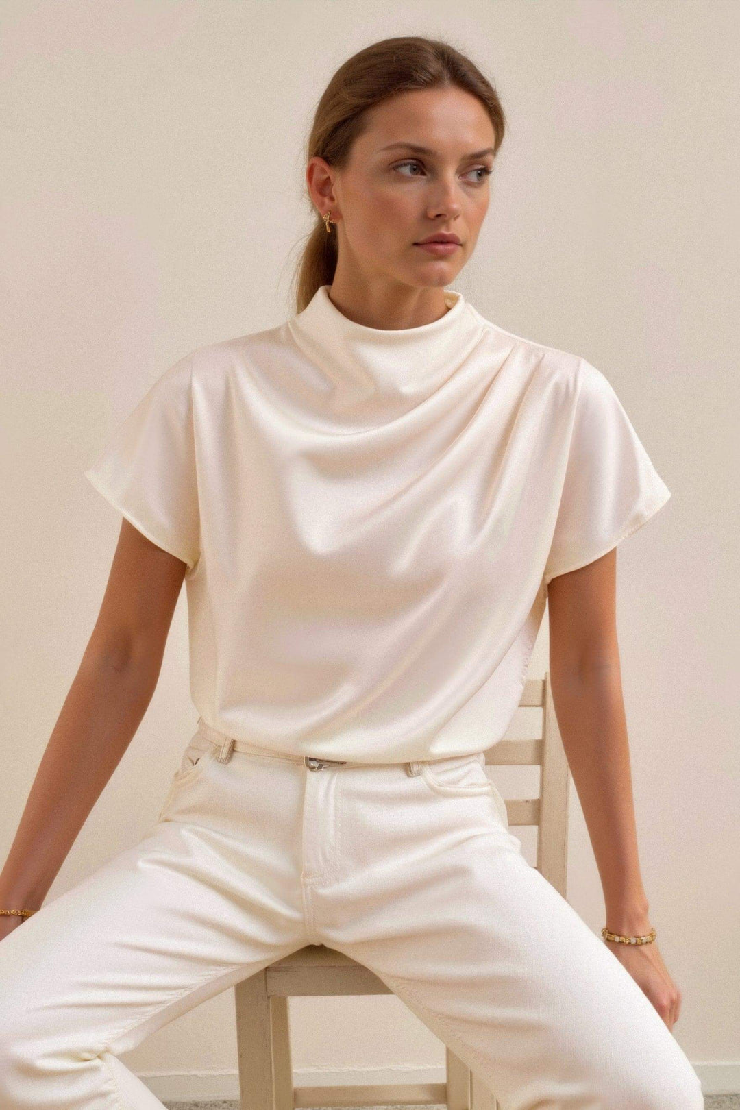 Women's Oversized Cut-Out T-Shirt: Casual Loose Fit Top