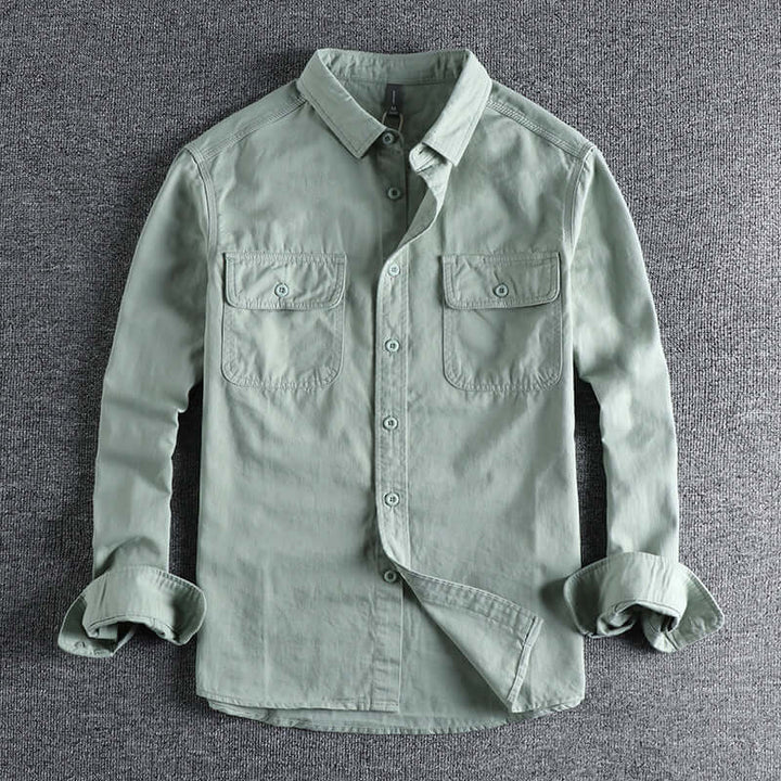 Men's Long Sleeve Solid Work Shirt