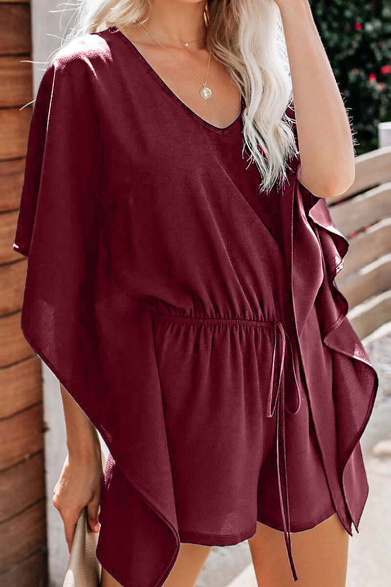 Women's Relaxed Fit V-Neck Jumpsuit
