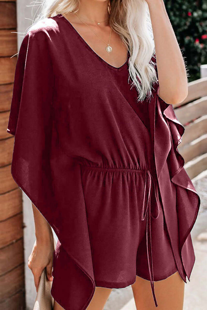 Women's Relaxed Fit V-Neck Jumpsuit