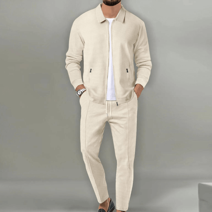 Men's Two-Piece Tracksuit: Zip-Up Jacket &amp; Pants