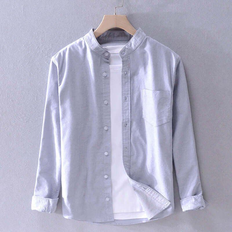 Men's Long Sleeve Button-Down Shirt: Slim Fit Casual & Formal Shirt