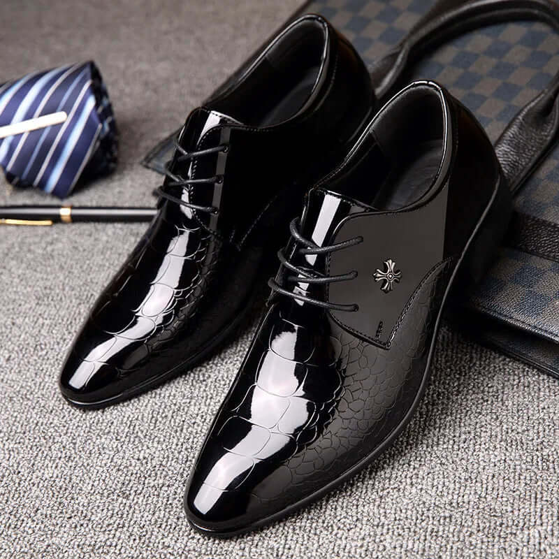 Men's Classic Oxford Leather Shoes - Formal Business Style