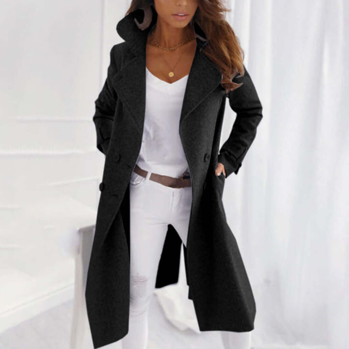 Women's Long Wool Blend Casual Coat