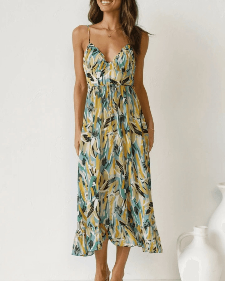 Women's Floral Midi Dress: Elegant & Lightweight Summer Dress
