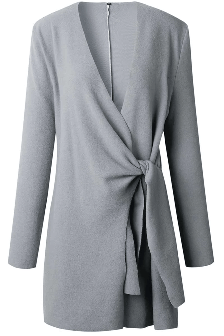 Women's Casual Patchwork V-Neck Jacket