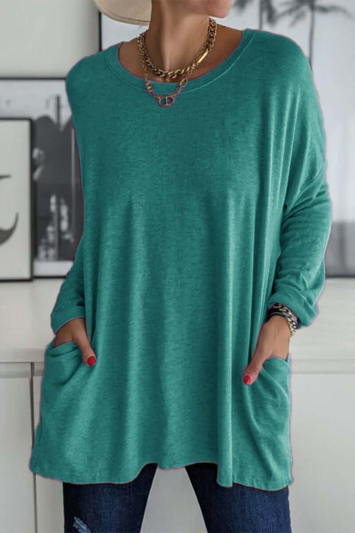 Women's Long Sleeve Crew Neck T-Shirt: Soft, Comfortable & Versatile Top