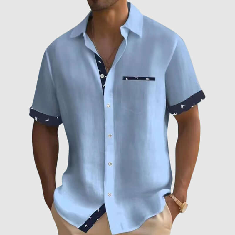 Men's Summer Short Sleeve Check Shirt