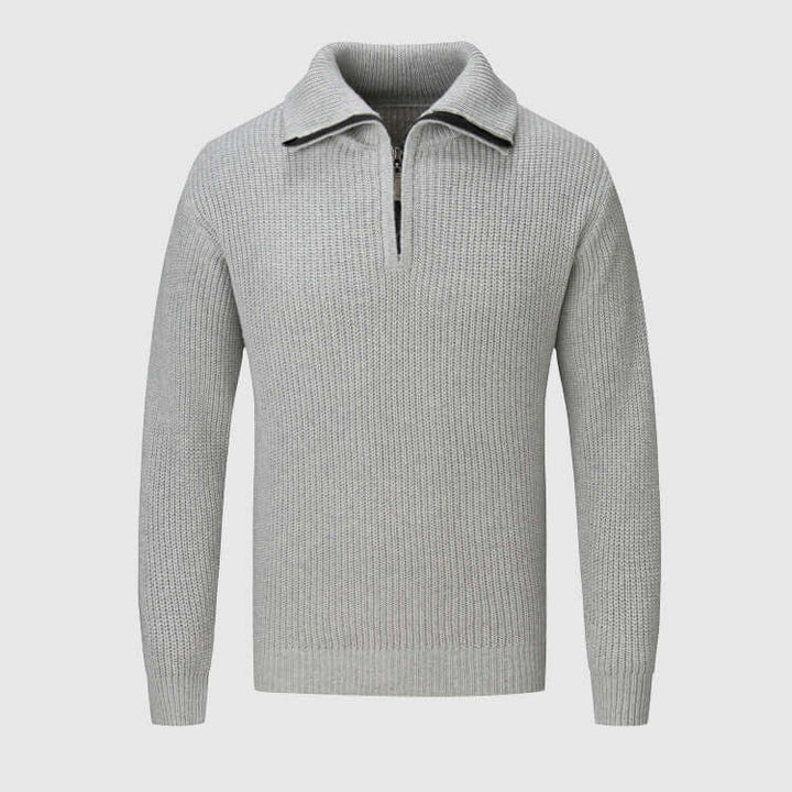 Men's Half-Zip Knit Sweater: Warm, Stylish & Comfortable