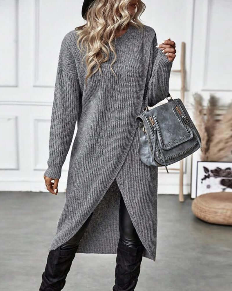 Women's Solid Midi Dress: Everyday Elegance