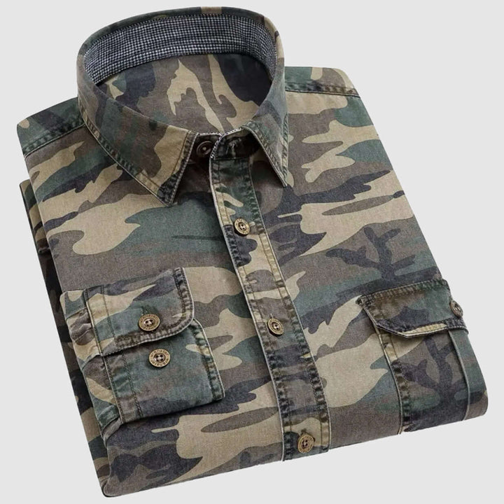 Men's Long-Sleeve Camouflage Shirt