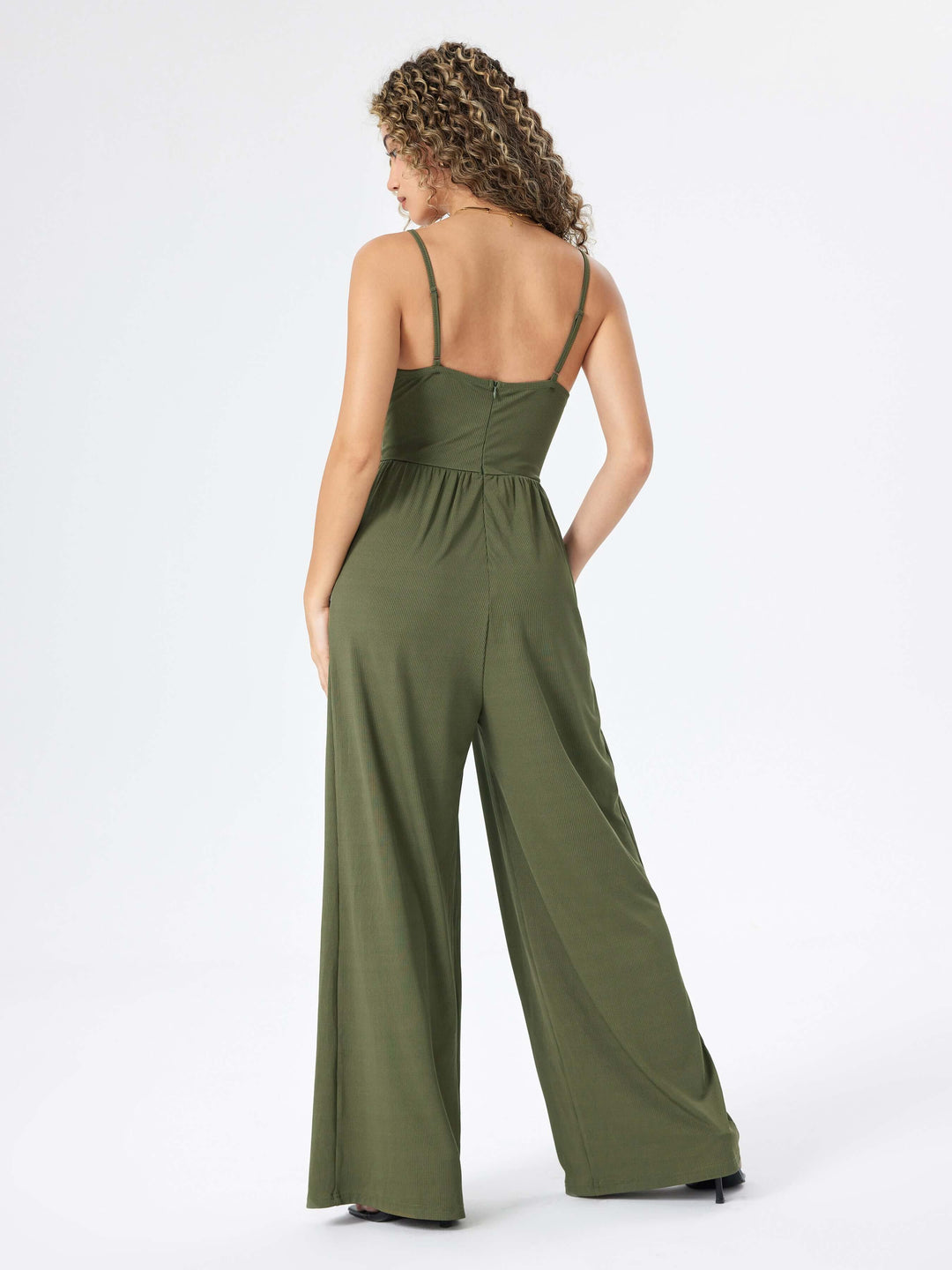 Women's Wide Leg Sleeveless Jumpsuit