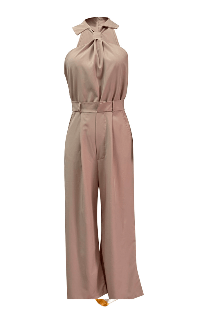 Women's Sleek Pocket Jumpsuit: Versatile & Comfortable