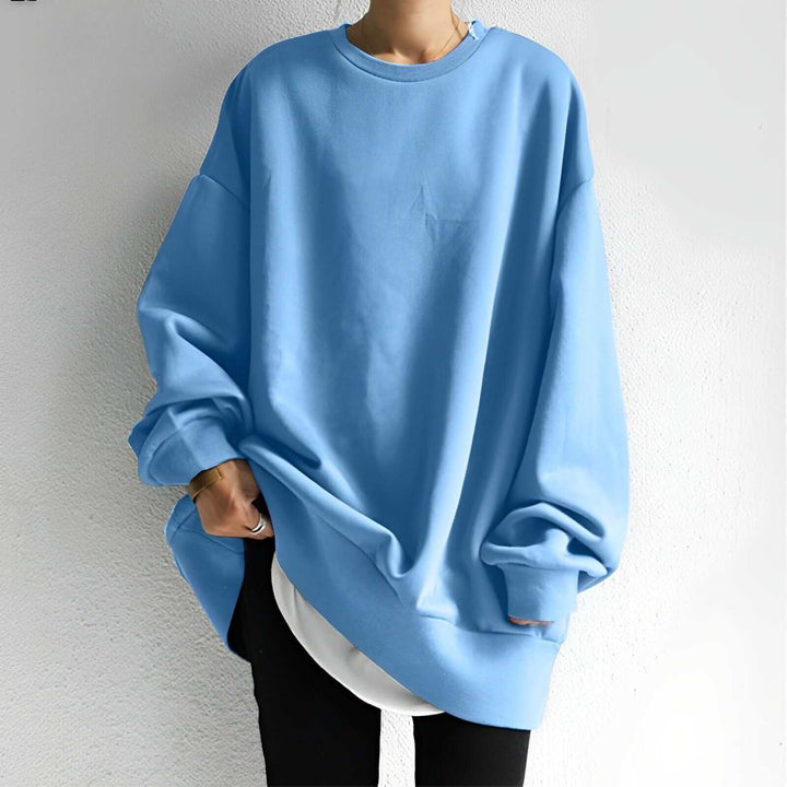 Women's Oversized Soft Cotton Pullover Sweatshirt