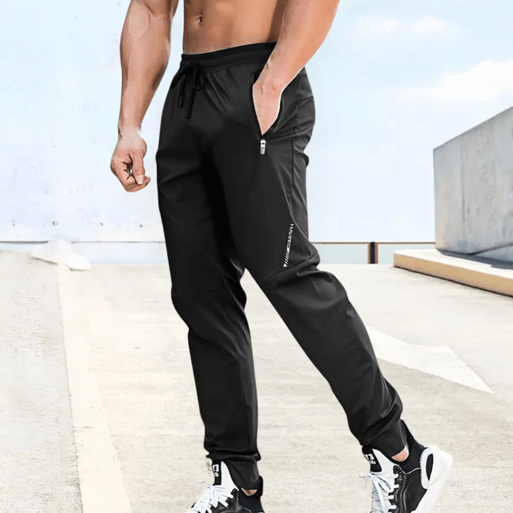 Men's Slim Fit Athletic Joggers with Zipper Pockets
