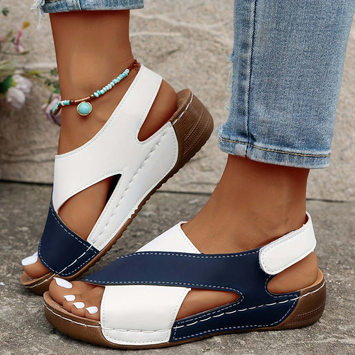 Women's Crisscross Strap Open Toe Wedge Sandals