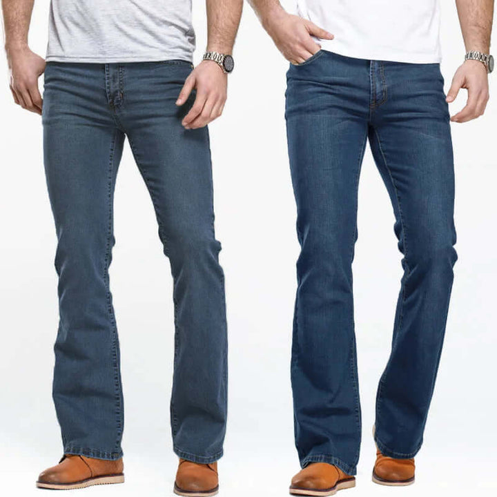 Men's Bootcut Jeans: Stretch Denim, 5-Pocket Design