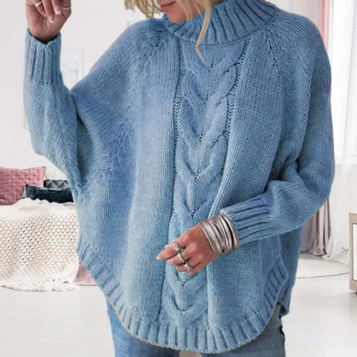 Women's Relaxed Fit Turtleneck Knit Sweater