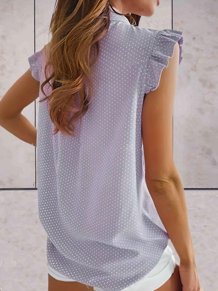 Women's Sleeveless Polka Dot Summer Top