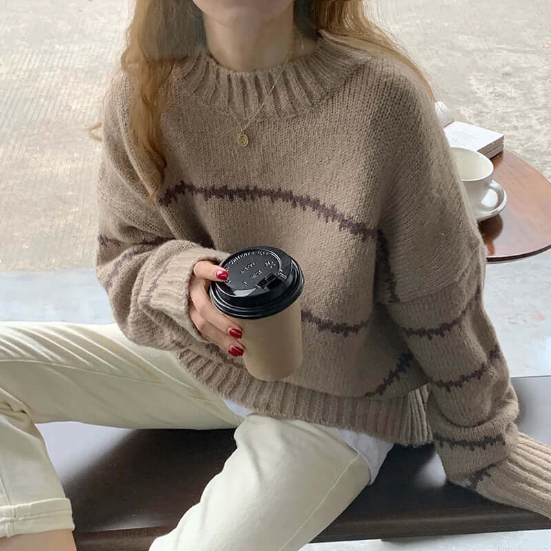 Women's Striped Knit Jumper