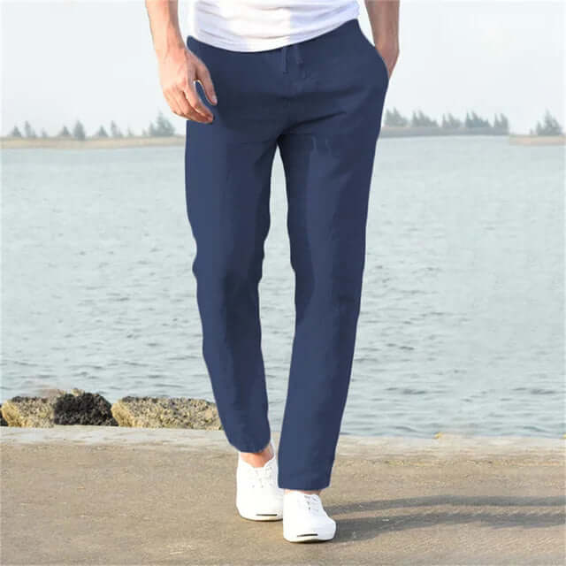 Men's Slim Fit Chino Trousers: Lightweight & Breathable Casual Pants