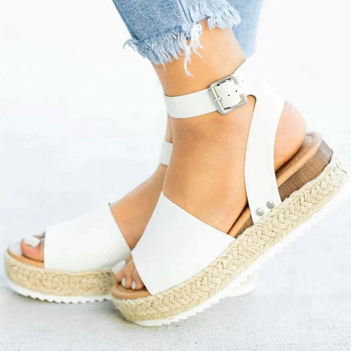 Women's Platform Espadrille Sandals with Ankle Strap