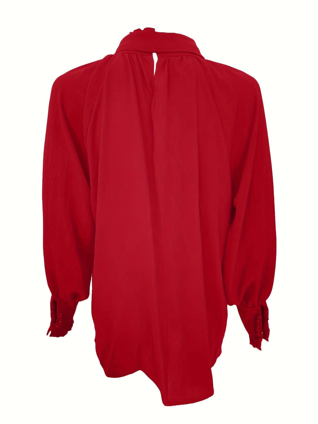 Elegant Puff Sleeve Tie-Neck Blouse for Women