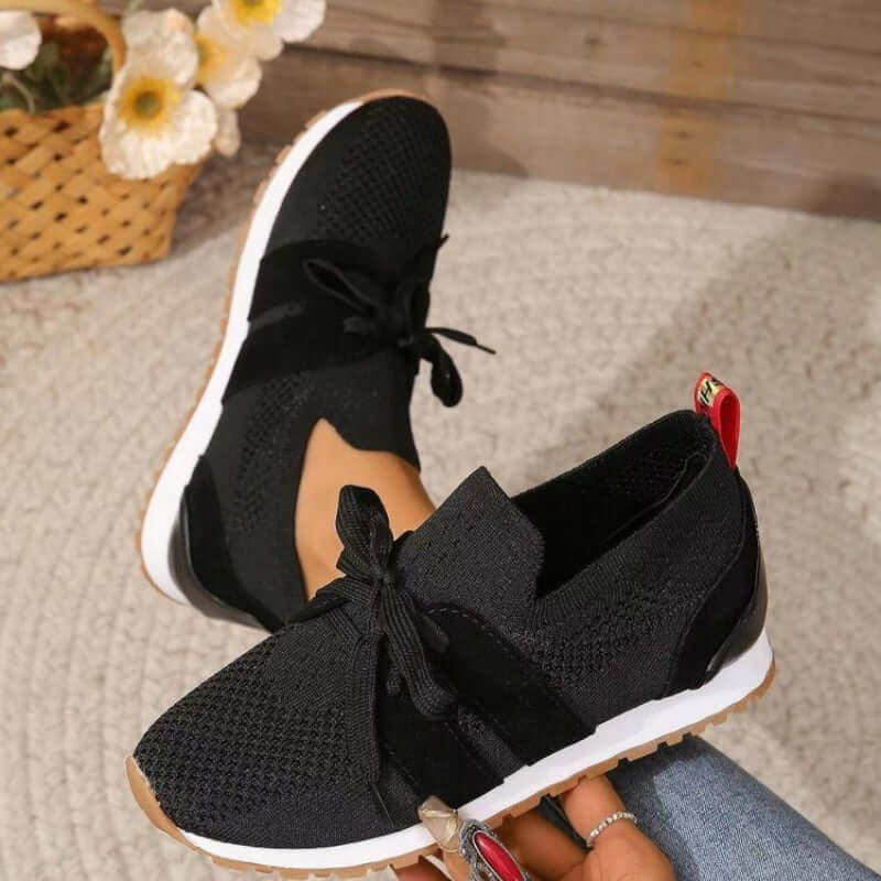 Women's Casual Lace-Up Sneakers: Comfortable & Breathable