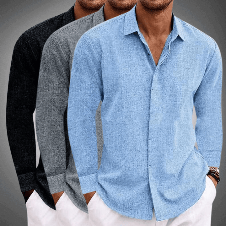 Men's Classic Long-Sleeve Button-Up Shirt