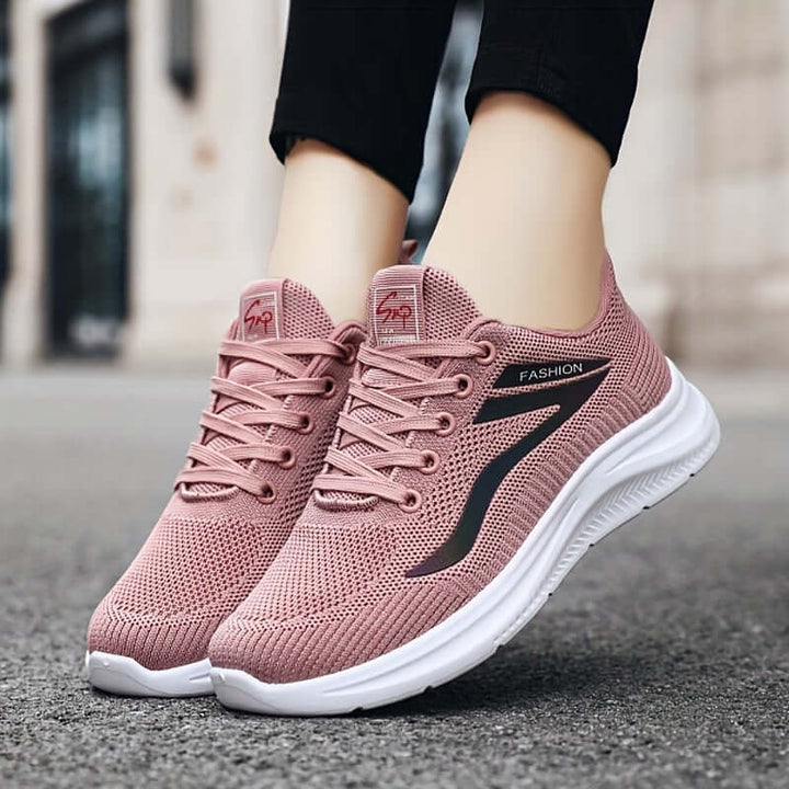 Women's Breathable Mesh Trainers with Cushioned Sole