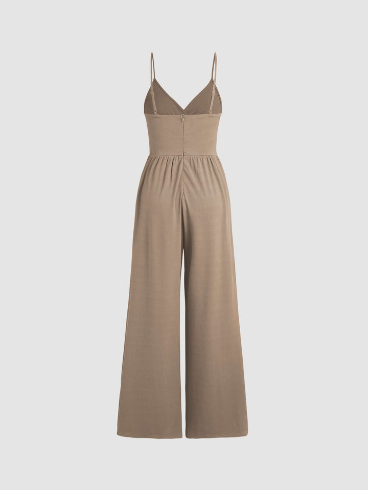 Women's Wide Leg Sleeveless Jumpsuit